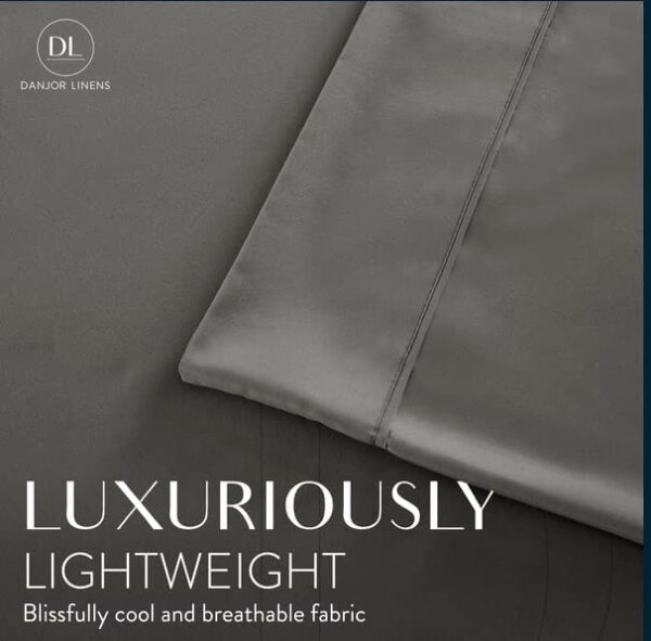 Danjor Linens Grey Queen Size Bed Sheets Set - 6 pc Soft Bedding & Pillowcases Set w/ Deep Pockets - Breathable, Wrinkle Free & Fade Resistant – Bild 2