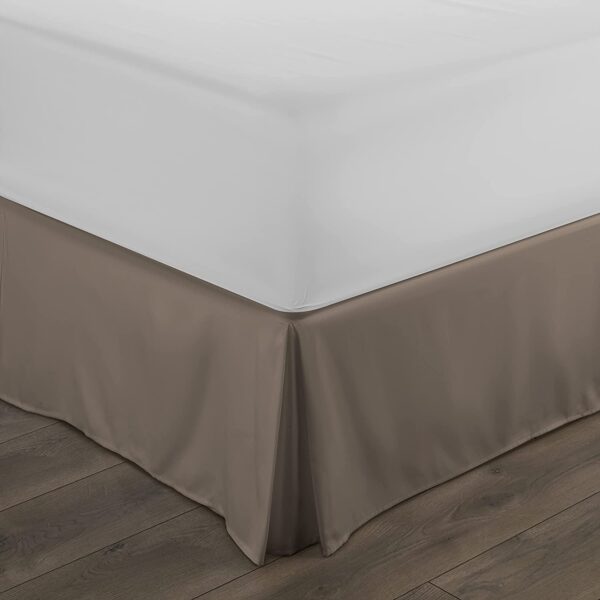 Linen Market Luxury Bed Skirt Pleated Bedskirt, Queen, Taupe,BC-BEDSKIRT-Queen-Taupe – Bild 4