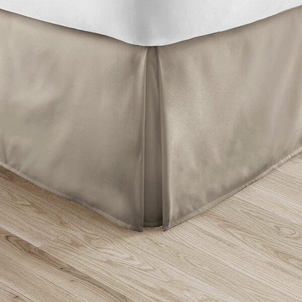 Linen Market Luxury Bed Skirt Pleated Bedskirt, Queen, Taupe,BC-BEDSKIRT-Queen-Taupe – Bild 2