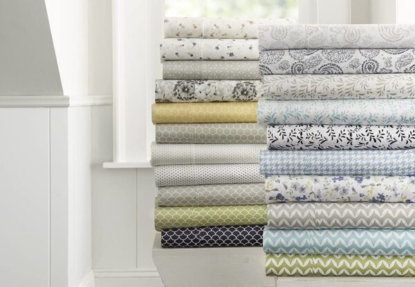 Linen Market 4 Piece Sheet Set Make A Wish Patterned, Queen, Light Gray – Bild 2