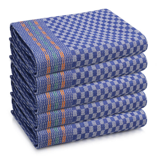 LUXTOGO - Square Kitchen Towels Checked Pattern - Blue Color (Set of 5 Pieces) – Bild 2